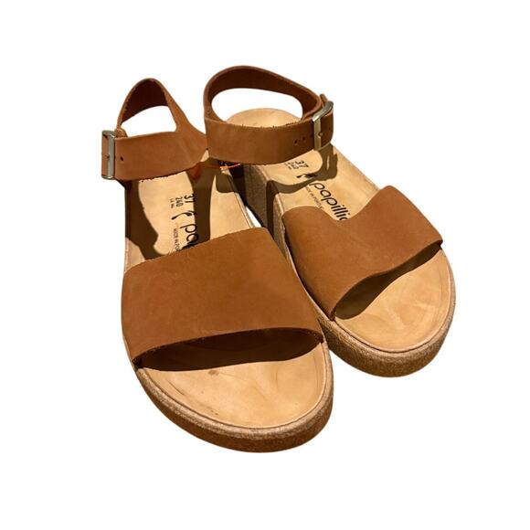 NWOT Birkenstock Papillio Glenda Wedge Sandals – Cognac, Women’s Size 6 - Picture 3 of 9